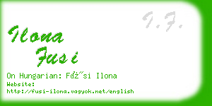 ilona fusi business card